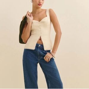 Reformation Viola linen top